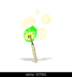 cartoon burning match Stock Vector