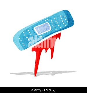 cartoon bloody plaster Stock Vector