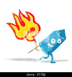 cartoon funny firework character Stock Vector
