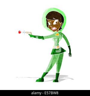 cartoon sci fi girl Stock Vector