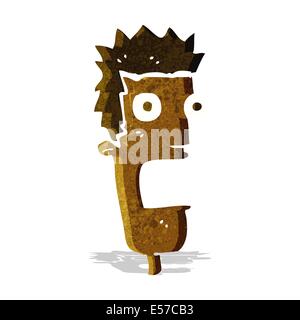 cartoon shocked man's face Stock Vector