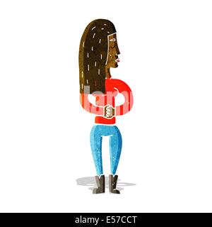 cartoon woman ignoring Stock Vector