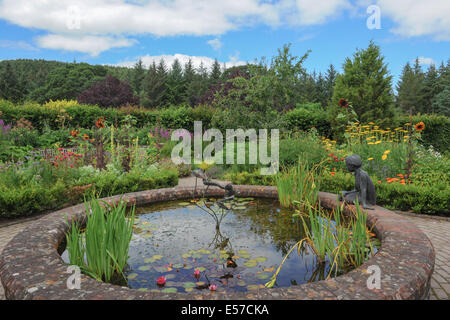 A traditional English cottage garden at Rosemoor, near Torrington, Devon, South West England, UK, photraphed in summer. Stock Photo