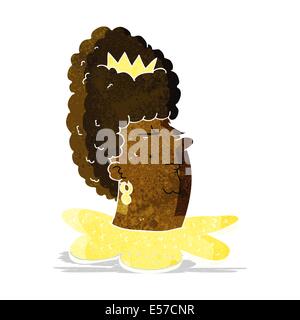 cartoon queen head Stock Vector