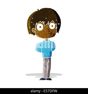 cartoon impressed boy Stock Vector