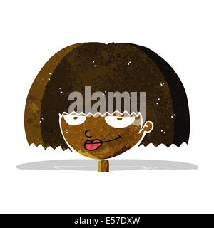 cartoon mean female face Stock Vector