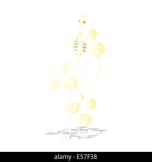 cartoon dusty old skeleton Stock Vector