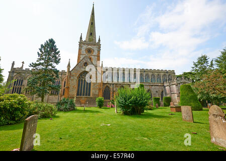 Holy Trinity Parish Church In Which William Shakespeare Worshiped & Is Buried Stratford-Upon-Avon Warwickshire UK Stock Photo