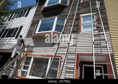 house painter, Boston, Massachusetts, USA Stock Photo