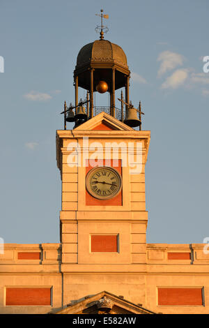 Bell tower of the Presidencia de la Comunidad de Madrid, Antigua Casa de Correos, Presidency of the Autonomous Community of Stock Photo