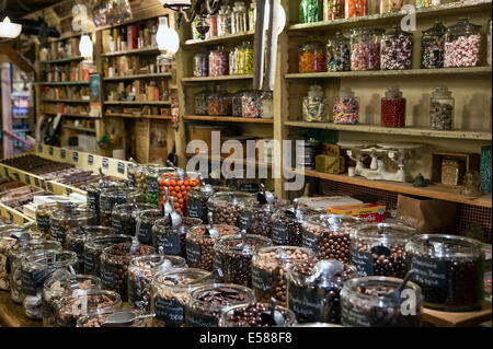 Candy shop at the Vermont Country Store, Weston, Vermont, VT, USA Stock Photo