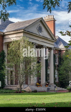 The Academy building exterior at Deerfield Academy, Deerfield, Massachusetts, USA Stock Photo