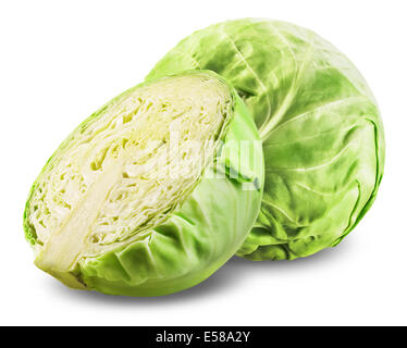 Fresh Cabbage isolated on a white background Stock Photo