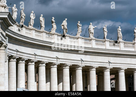 Bernini's colonnade, Vatican City, Rome, Italy Stock Photo