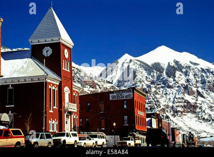 San Miguel County Court House on W.Colorado Ave,Telluride.Colorado Stock Photo