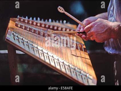 A hammered dulcimer,Cade's Cove Old Timer's Day,Great Smoky Mountain National Park Stock Photo