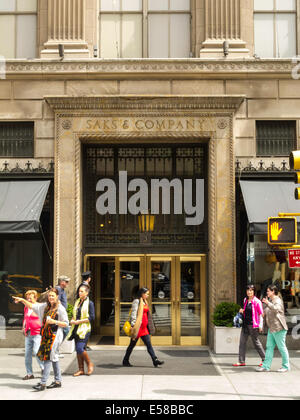 Saks Fifth Avenue Storefront, NYC Stock Photo