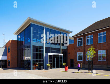 Brick exterior of Leyton Sixth Form College Redevelopment, UK Stock Photo