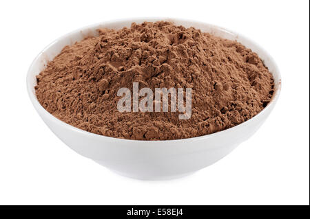 cocoa powder, isolated on white Stock Photo