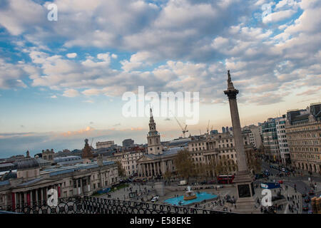 Trafalgar Square and Nelson's Column Stock Photo
