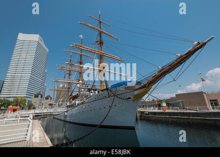 The Nippon Maru Sail Training Ship and Port Museum, Yokohama, Japan Stock Photo