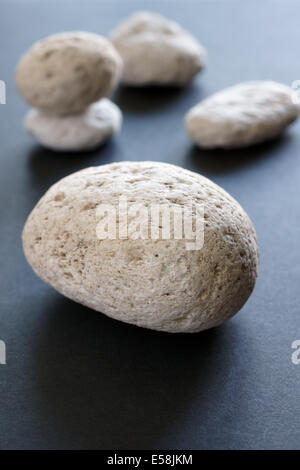 Volcanic pumice in close up.  This sample is from the Taupo area of New Zealand's North Island Stock Photo