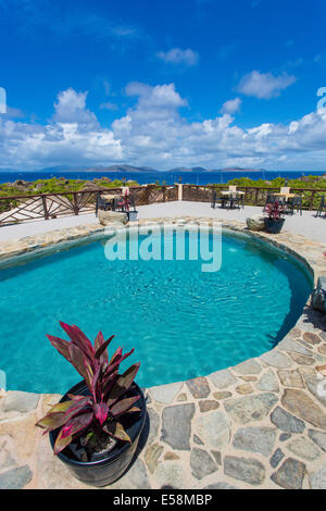 Top of the Baths Restaurant and pool at The Baths of Virgin Gorda in ...