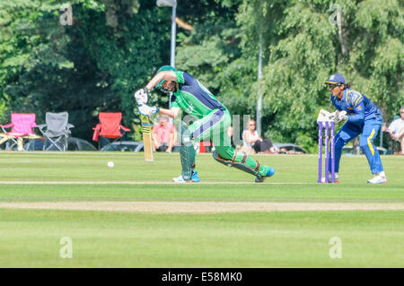 Belfast, Northern Ireland. 23 Jul 2014 - Andrew McBrine bats as Sri Lanka bowl out Ireland to win by 28 runs Credit:  Stephen Barnes/Alamy Live News Stock Photo