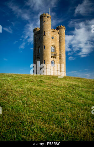 Early morning at Broadway Tower, the Cotswolds, Worcestershire, England Stock Photo