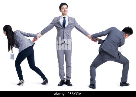Recruiters fighting for talented applicant Stock Photo