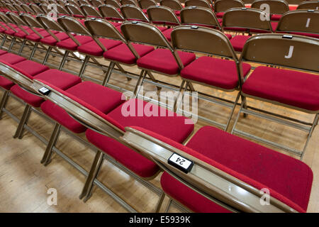 Seating in the City Hall, Kingston Upon Hull, East Yorkshire, England, UK. Stock Photo