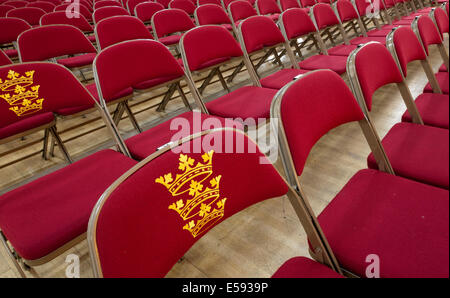 Seating in the City Hall, Kingston Upon Hull, East Yorkshire, England, UK. Stock Photo