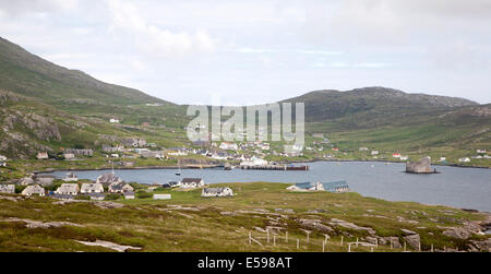 A general view of Castlebay the largest settlement in Barra, Outer Hebrides, Scotland Stock Photo