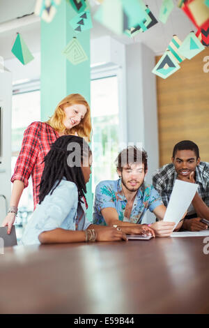 People talking in meeting Stock Photo