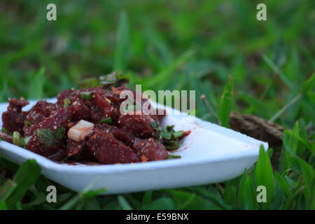 spicy minced meat salad Stock Photo