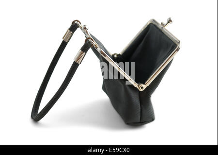 open purse classically isolated on a white background Stock Photo - Alamy
