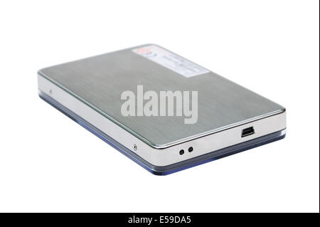 Mobile hard disk isolated on a white background Stock Photo