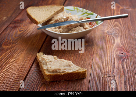 Vorschmack - s an originally East European salty meat dish prepared mainly out of minced meat, anchovies or herring and onions.S Stock Photo