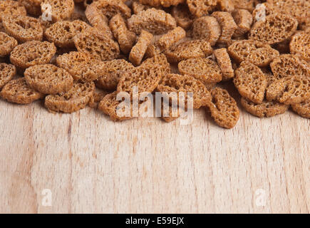 crackers pieces of dried bread Stock Photo