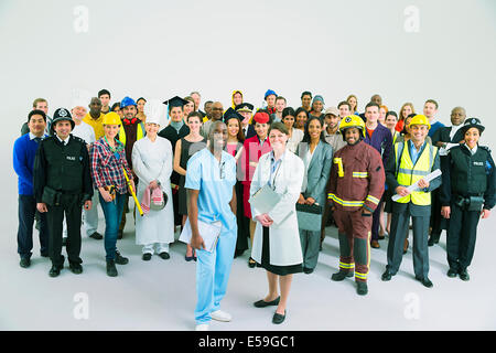 Portrait of diverse workers Stock Photo