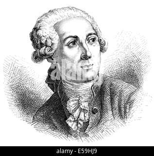 Antoine-Laurent de Lavoisier, 1743 - 1794, a French nobleman and chemist, Stock Photo