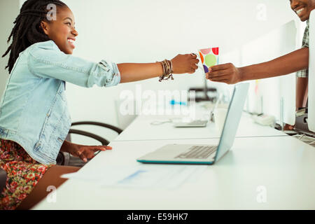 People having coffee in office Stock Photo