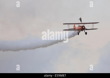 Breitling Wingwalkers at the 2014 Farnborough Airshow Stock Photo