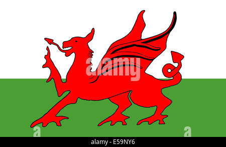 Wales national Flag Stock Photo