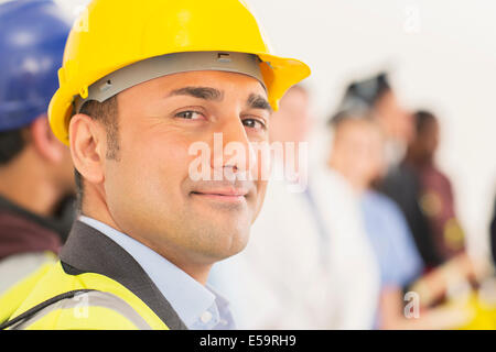 Portrait of confident construction worker Stock Photo