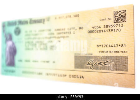 Tax refund check Stock Photo - Alamy