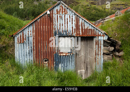 Nupsstadur Old Farm Buildings - South Iceland Stock Photo