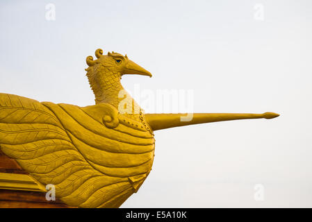 Swan statue on the bow in Thailand. Stock Photo