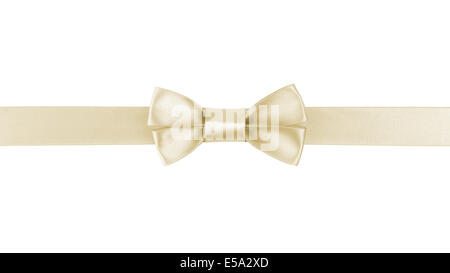 Vertical Border With Champagne Color Ribbon Bow Stock Photo