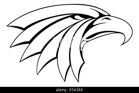 An illustration of a proud eagle head icon Stock Photo